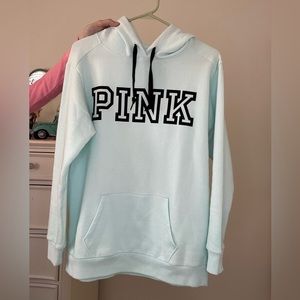 Victoria’s Secret pink light blue hoodie sweatshirt